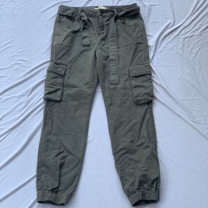 Forever 21 Girls Army Green Cargo Jean Joggers